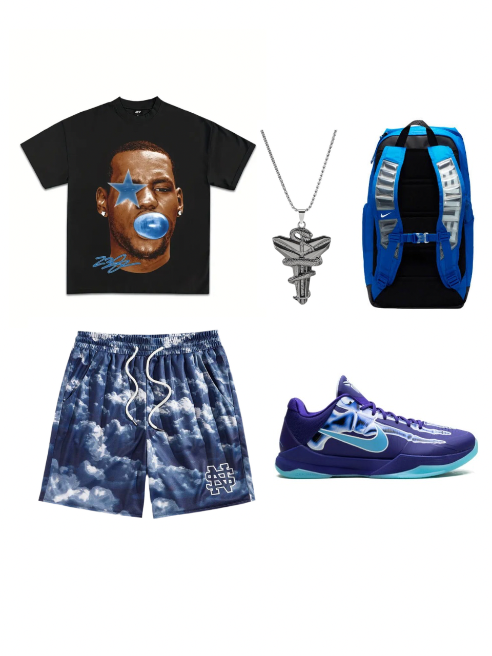 LBJ Blue Outfit